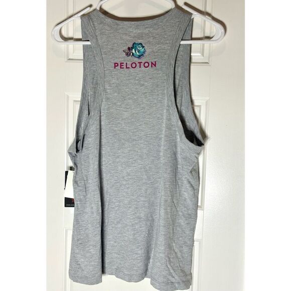 Peloton NEW with tags gray racer tank top - size S- together we go far - Picture 6 of 10